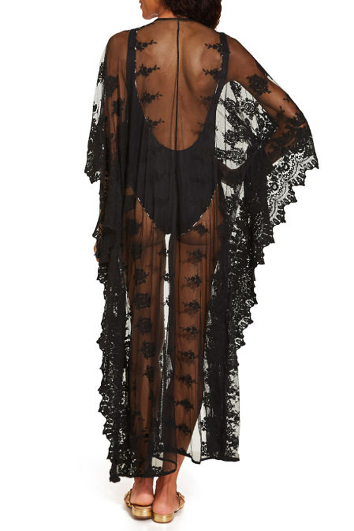 F4839  Long Cardigan Beach Cover Up